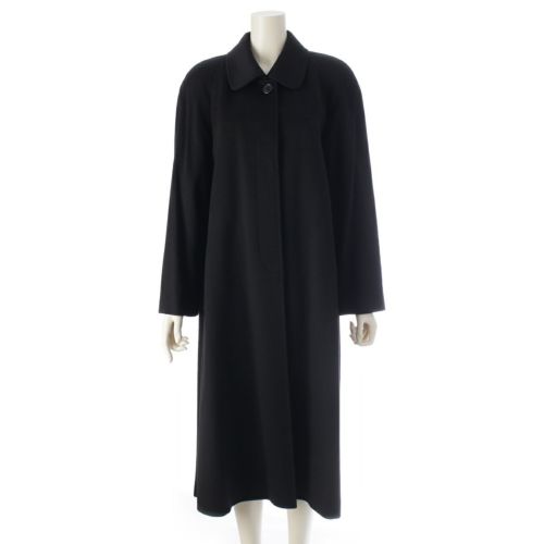 ロロピアーナ カシミヤ ロング ステンカラーコート アウター ブラック 40