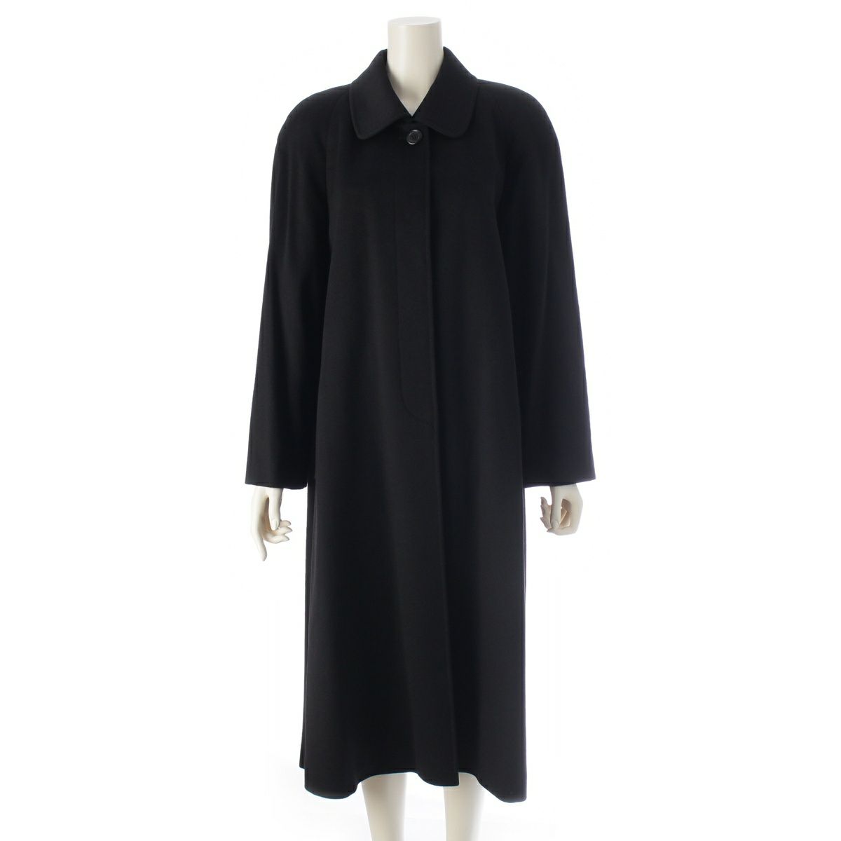ロロピアーナ カシミヤ ロング ステンカラーコート アウター ブラック 40