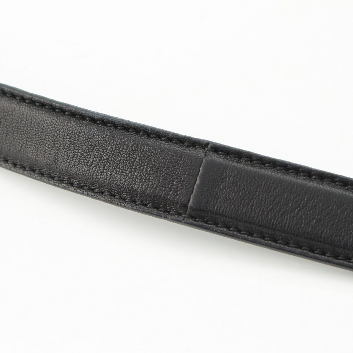 ミュウミュウ レザー ベルト ブラック シルバー金具 32/80 | 中古通販  