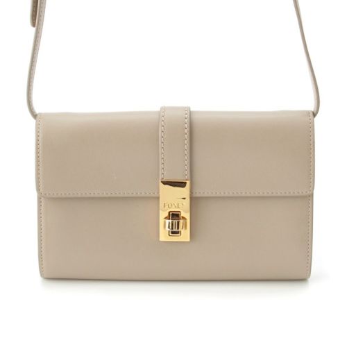 フォクシー レザー ウォレット ショルダーバッグ 40317 グレージュ