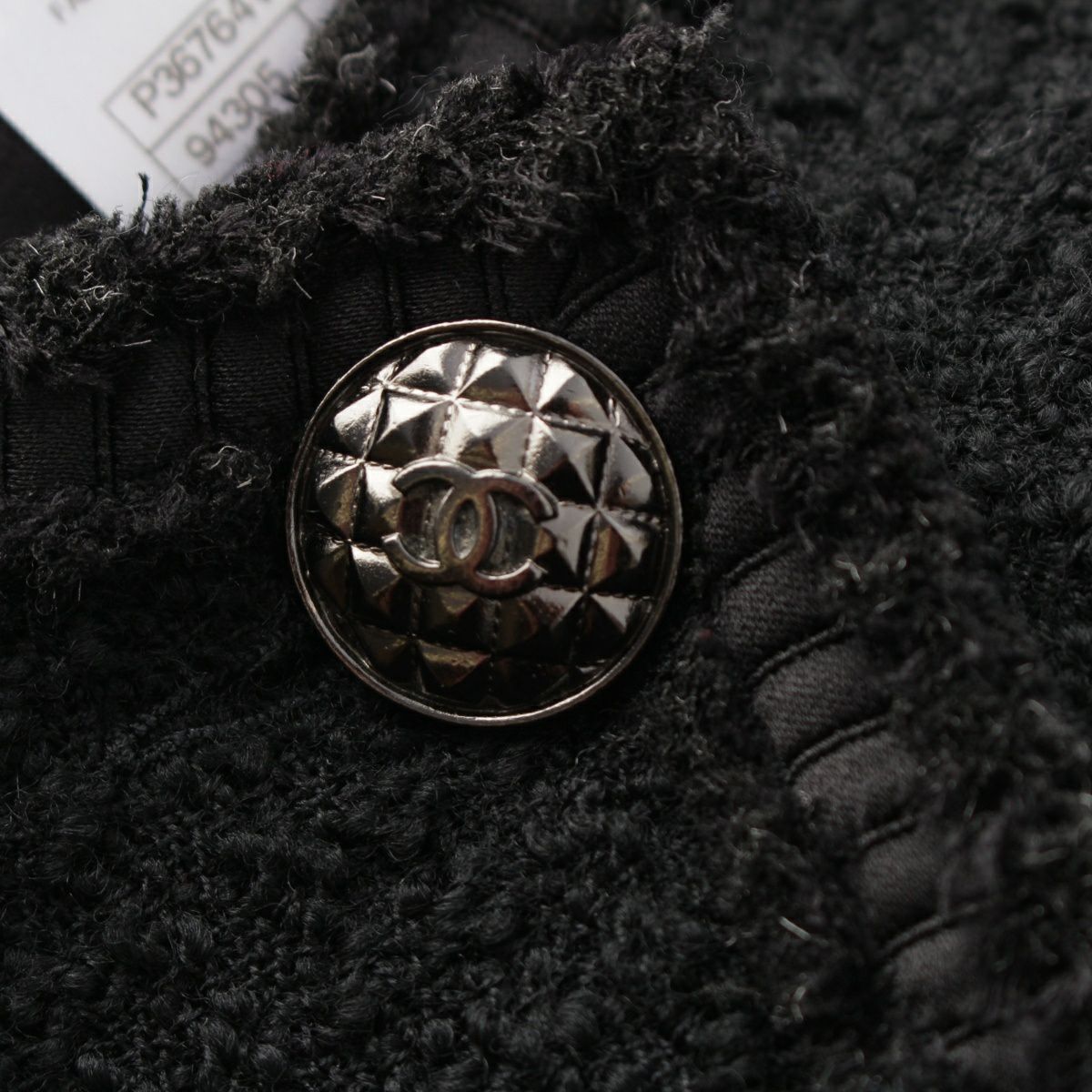 シャネル ウール シルク ココマーク ノーカラー スカートセットアップ  