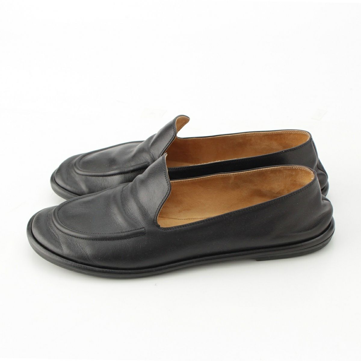 ザロウ Canal レザー ローファー フラットシューズ ブラック 37 | 中古