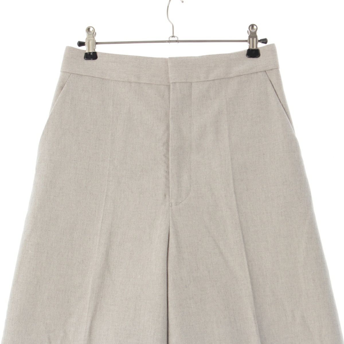 ドゥロワー 23年 ウール ワイド スラックス ノータック パンツ  