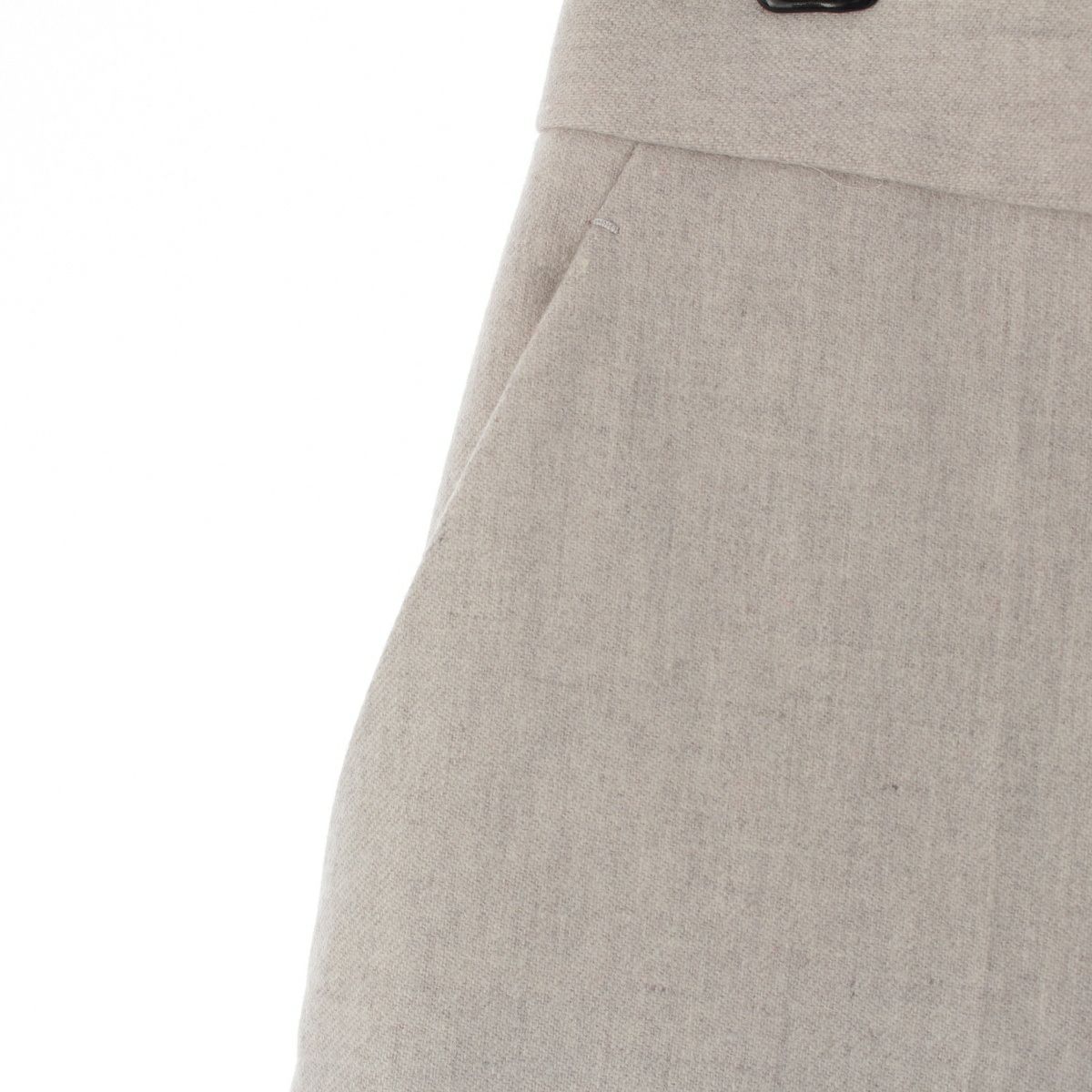 ドゥロワー 23年 ウール ワイド スラックス ノータック パンツ  