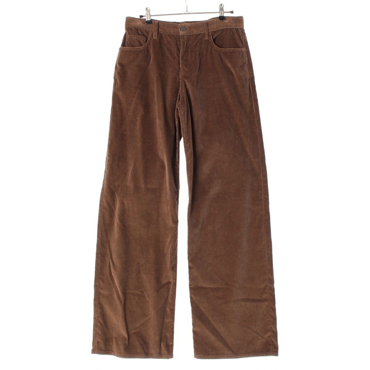 ザロウ カシミヤ混 コットン コーデュロイ パンツ ボトムス ブラウン 2  