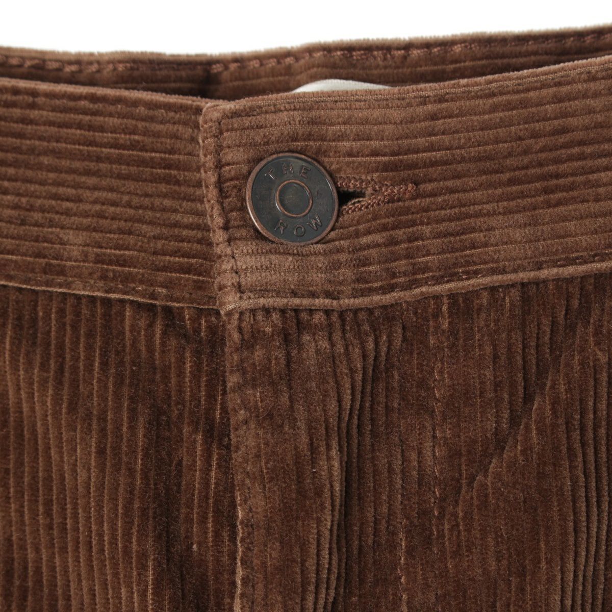 ザロウ カシミヤ混 コットン コーデュロイ パンツ ボトムス ブラウン 2  