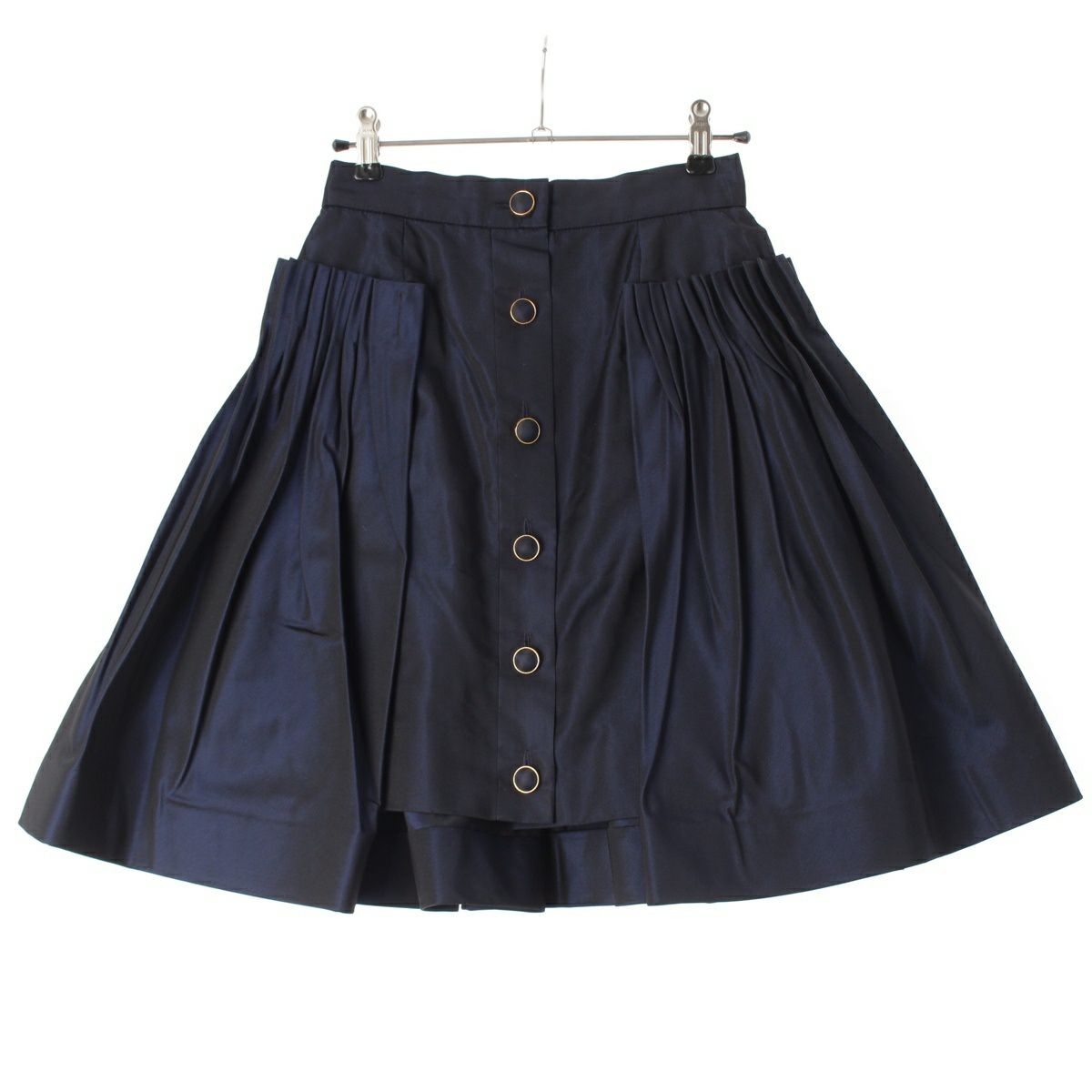 シャネル シルク ヴィンテージ プリーツフリル スカート ボトムス  