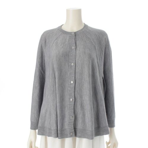 ドゥロワー 22AW PRE AUTUMN ウール カシミヤ ポンチョ ケープ カーディガン トップス 6515-105-0538 グレー