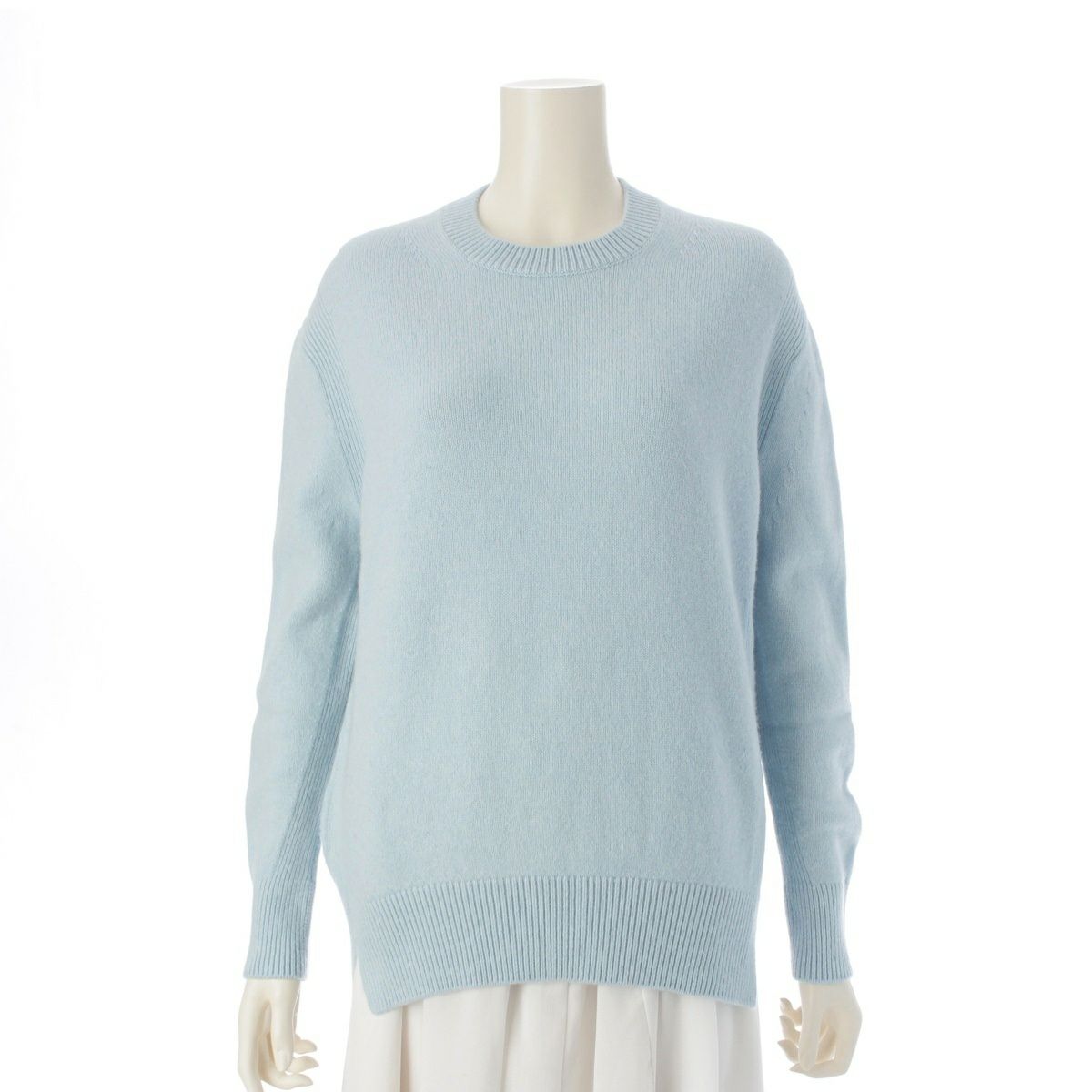 ドゥロワー 23AW FALL1 ウール カシミヤ 7G天竺編み クルーネック  