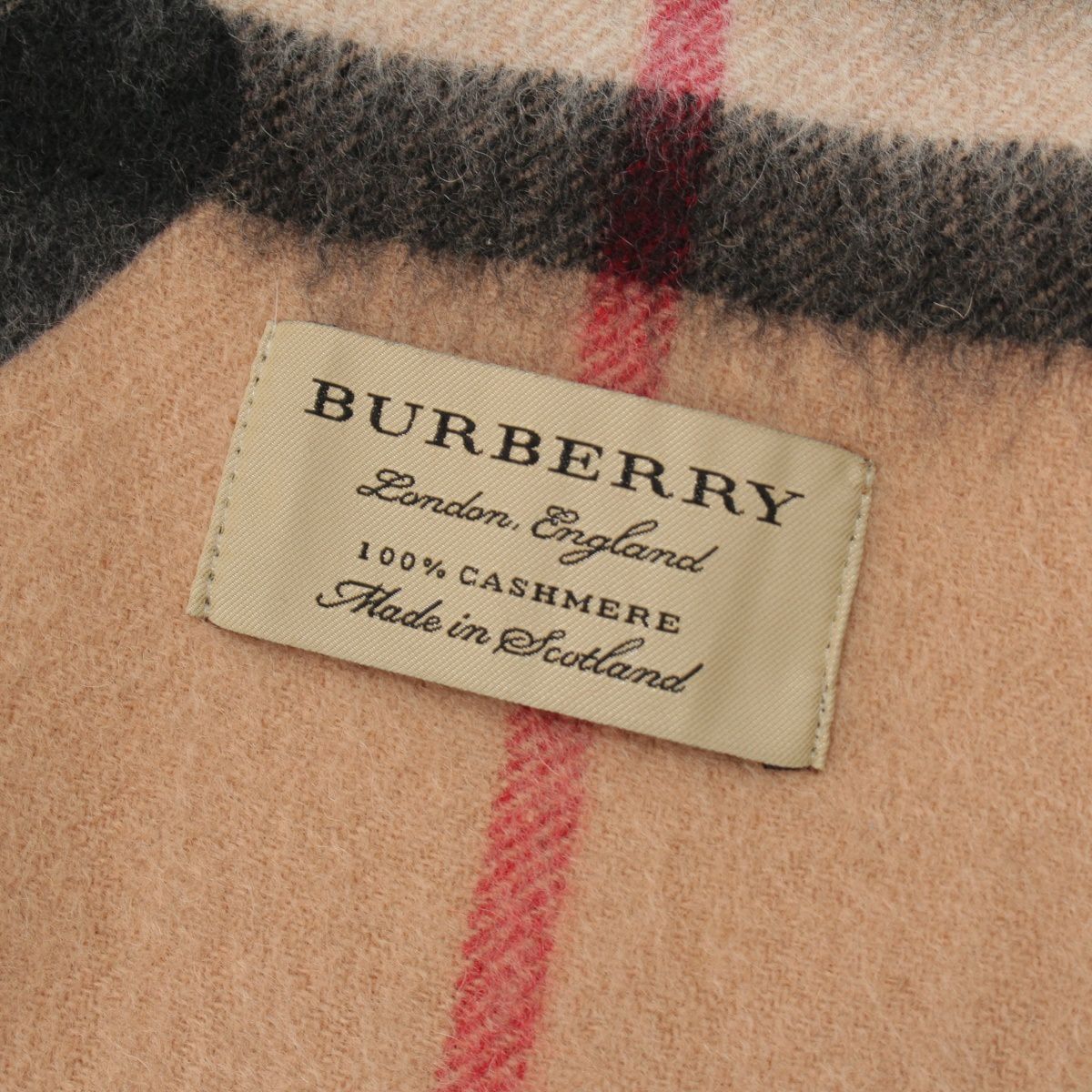 バーバリー カシミヤ ノバチェック ハート マフラー 3201316 ブラウン