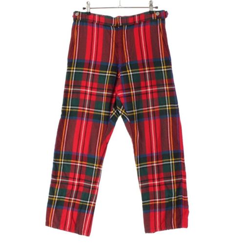 コムデギャルソンオムプリュス AD2000 2000AW ウール ドッキングロック タータンチェック スラックス パンツ ボトムス PP-04025 マルチカラー S
