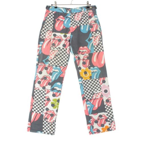 コムデギャルソンオムプリュス AD2005 06SS コットン ローリングストーンズ リップ&タン パンツ ボトムス PQ-P048 マルチカラー SS