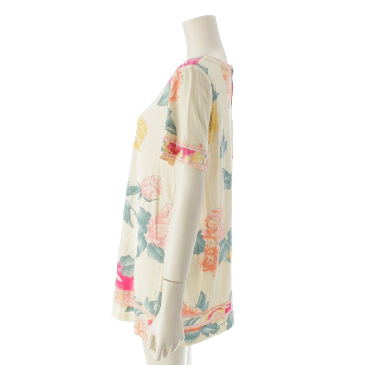 レオナール コットン フラワー 花柄 総柄 ワンピース ドレス  