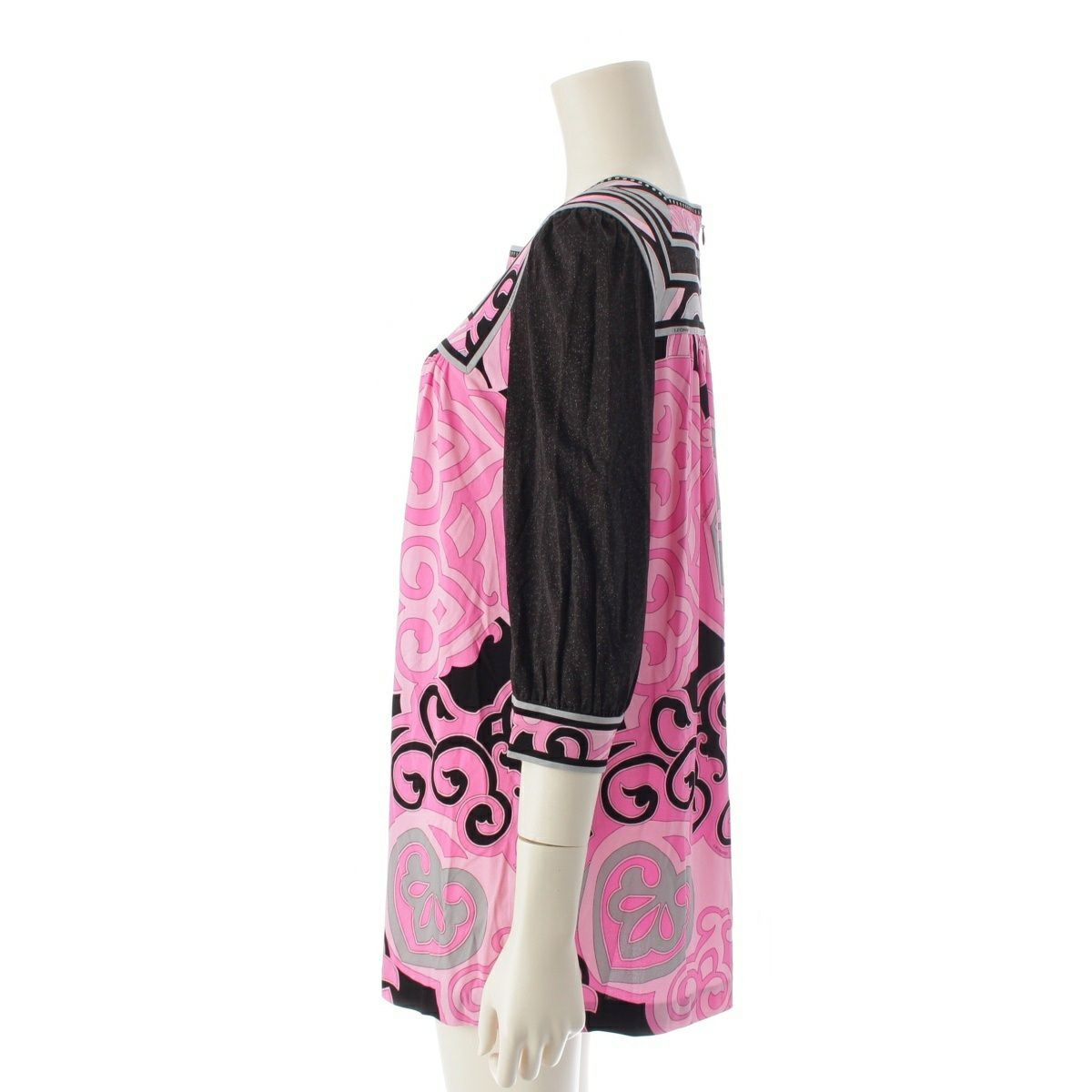 レオナール アセテート×ポリエステル カンカン フラワー 総柄  