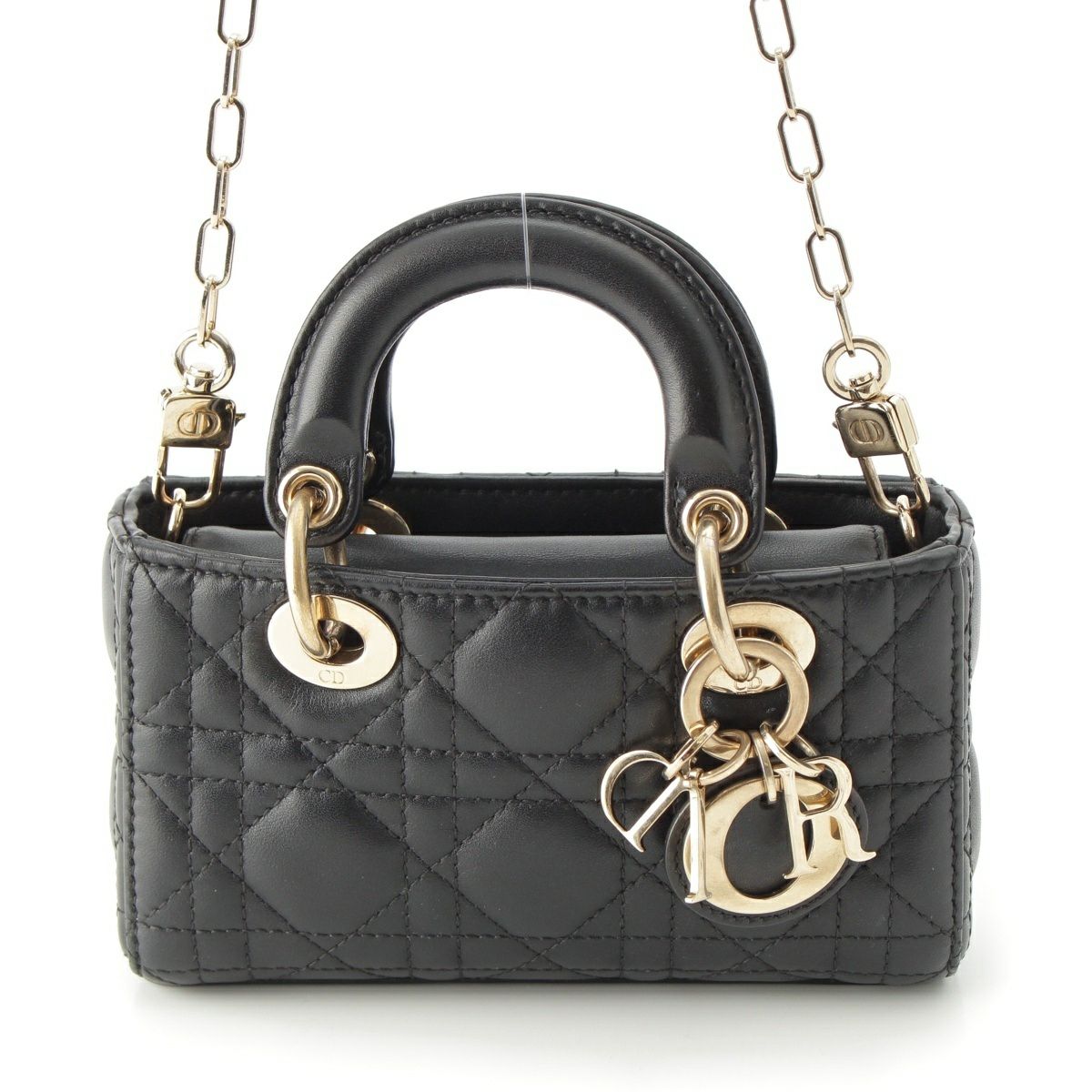 超美品 ディオール カナージュ サングラス ブラック ゴールド金具  