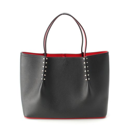 クリスチャンルブタン カバロック スモール レザー スタッズ トートバッグ 3205192 ブラック