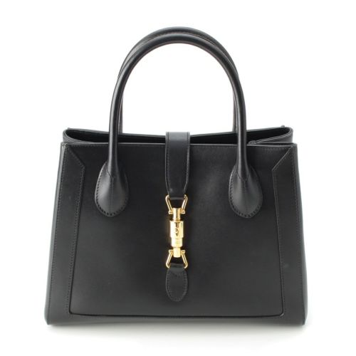 グッチ ジャッキー1961 レザー ミディアム 2way ショルダー ハンドバッグ 649016 ブラック