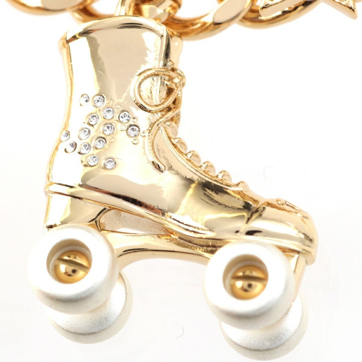 シャネル C24C GP ロゴ ラインストーン パール ローラースケート