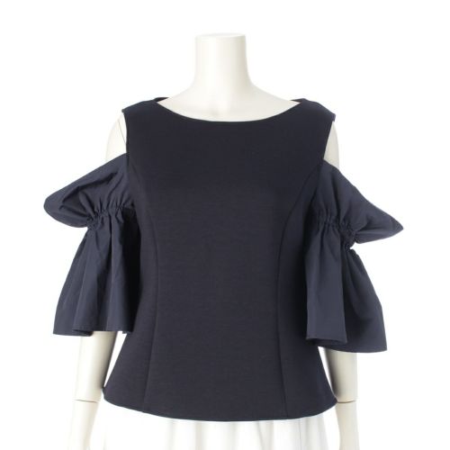 未使用品✨FOXEY　コットン100％ボレロ　ネイビー　38　タグ付き 未使用品✨FOXEY コットン100％ボレロ ネイビー 38 タグ付き