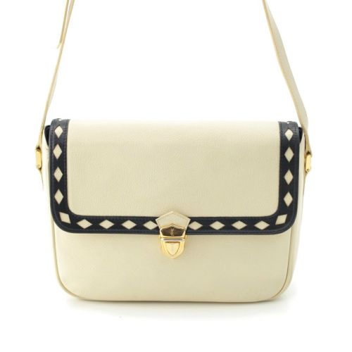 サンローラン レザー ショルダーバッグ アイボリー