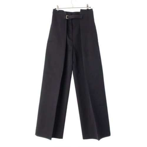 ジルサンダー コットン ワイド パンツ ボトムス ブラック 32