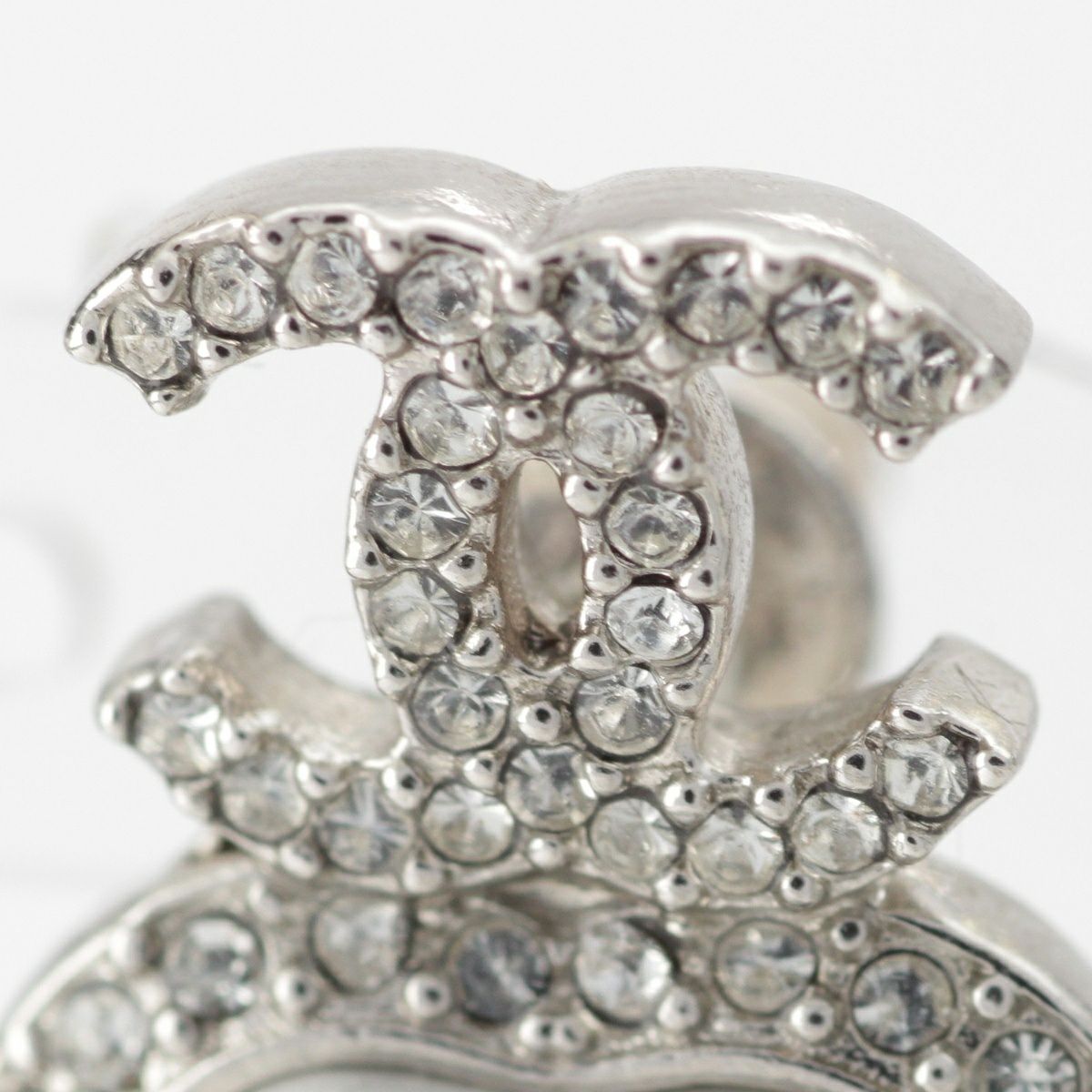 シャネル B23B ココマーク ハート ラインストーン ピアス アクセサリー  