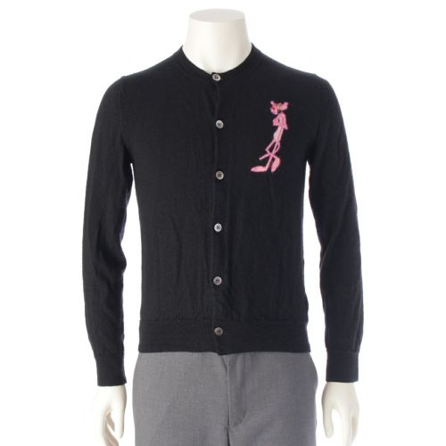 コムデギャルソンオムプリュスエバーグリーン AD2009 ウール ピンクパンサー カーディガン トップス PD-N202 ブラック S