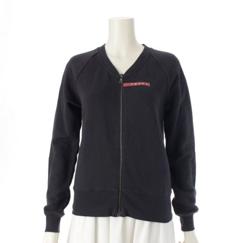 プラダスポーツ コットン スタジャン ジャケット ブラック ネイビー