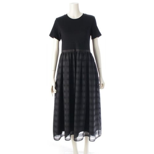 フォクシー ニューヨーク レーヨン×ナイロン Lilas リラ ワンピース 42777 ブラック 38