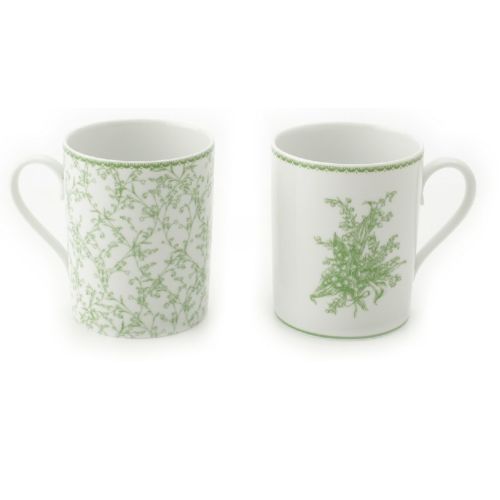 ディオール LILLY OF THE VALLEY リリーオブザバレー マグカップ 2点セット 花柄 ホワイト グリーン