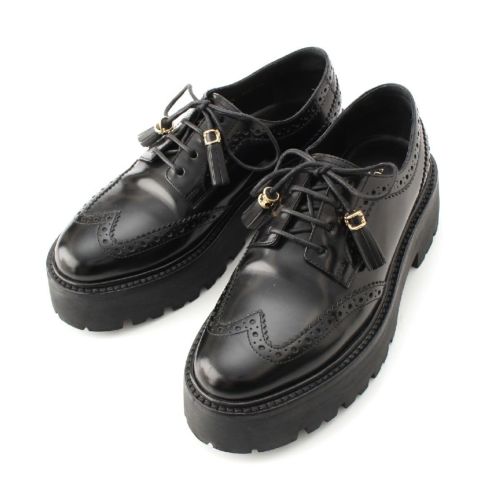 セリーヌ 22AW レザー ウィング チップ レースアップ ドレス シューズ ブラック 39