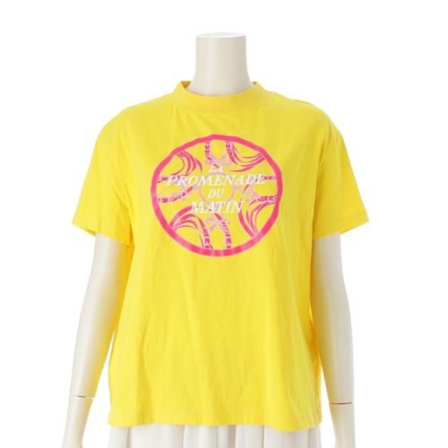 エルメス 22AW コットン LA PROMENADE DU MATIN 朝の散歩 半袖Ｔシャツ トップス 2H4604DU イエロー 38