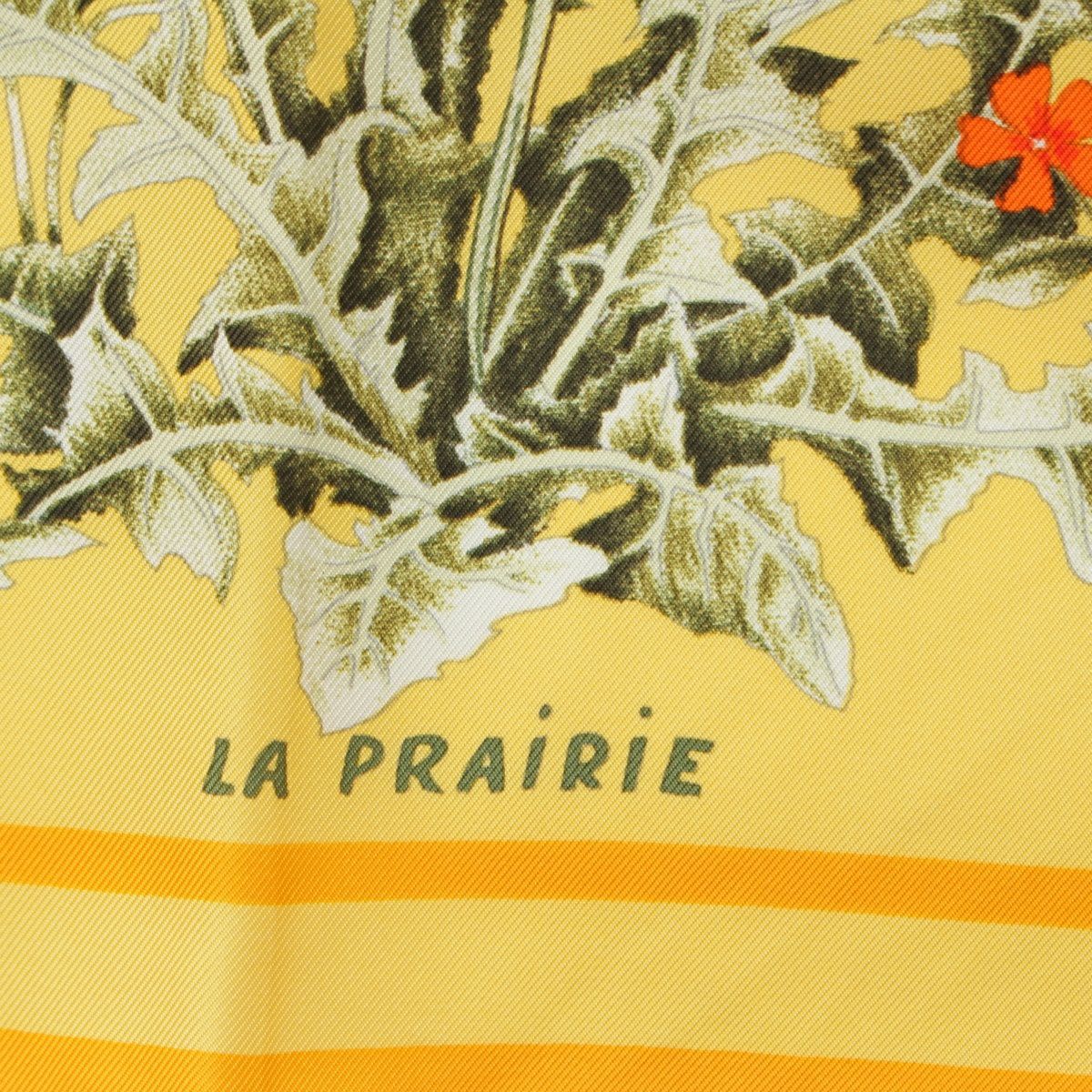 エルメス カレ90 LA PRAIRIE 草原 シルク スカーフ イエロー | 中古