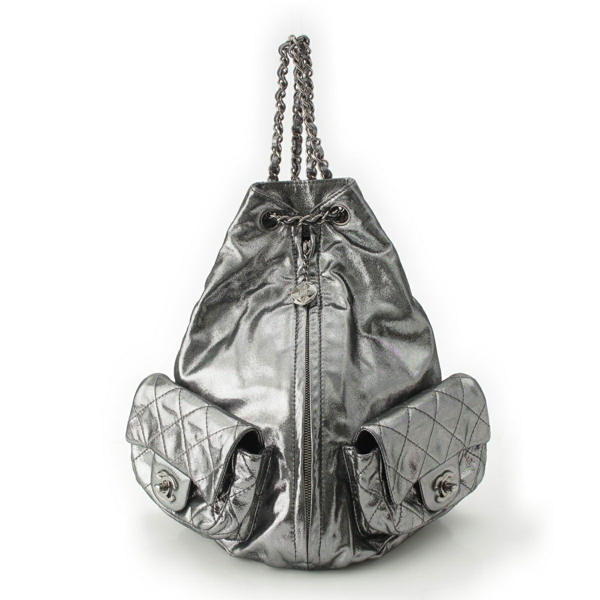 シャネル 17番台 レザー コーティング マトラッセ バックパック