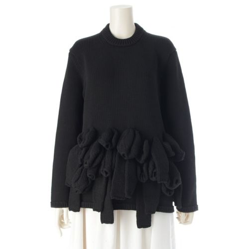 コムデギャルソン 23AW 触手 ニット クルーネック セーター GL-N008 ブラック XS