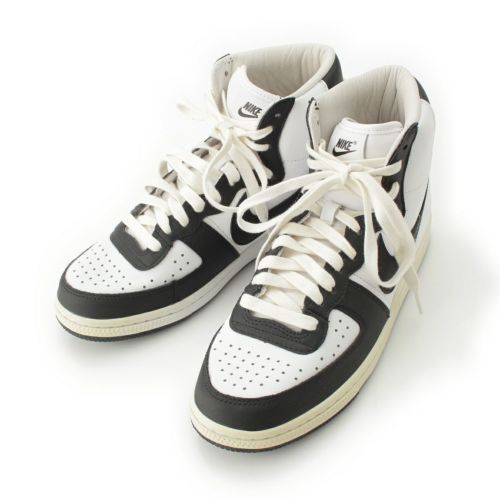 コムデギャルソンオムプリュス ナイキ NIKE 23SS ターミネーター HIGH SP レザー ハイカット スニーカー シューズ FD4159‐101 ブラック×ホワイト 26