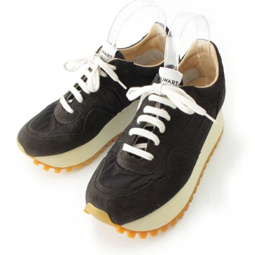 コムデギャルソン コムデギャルソン スパルウォート 24AW スエード 厚底 ローカット スニーカー シューズ 98939709999 ブラック 39