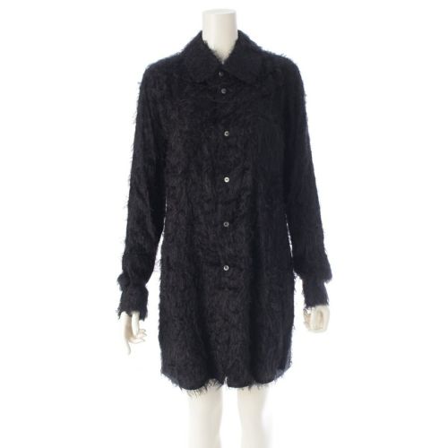 コムデギャルソン AD2022 シャギー デザインシャツ 長袖シャツ GJ-B012 ブラック L