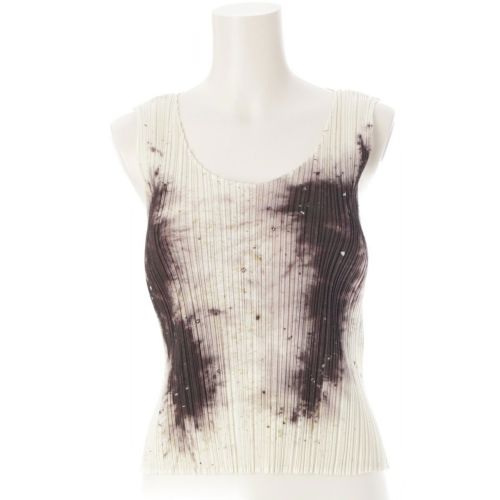 プリーツプリーズ イッセイミヤケ CAI GUO QIANG 蔡國強 ドラゴン ノースリーブ トップス PP97-JK071 ホワイト系 3