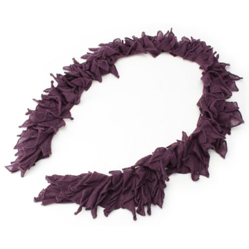 イッセイミヤケ ハート モヘヤ ウール 変形 マフラー ストール HA43AD156 ボルドー パープル