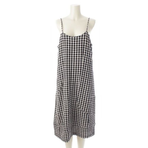 コムデギャルソン 95AW AD1995 ヴィンテージ チェック柄 切替 キャミソール ワンピース ドレス GO-04025S ブラック×ピンク S