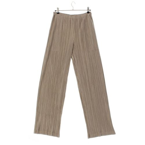 プリーツプリーズ イッセイミヤケ ストレート ロング パンツ ボトムス PP83-JF642 ベージュ 4