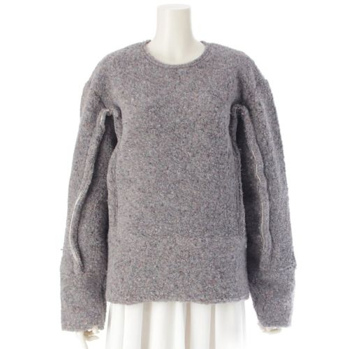 コムデギャルソン AD2022 フェルト ボンディング デザイン プルオーバー ニット GJ-T025 グレー M