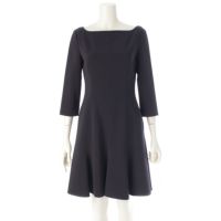 フォクシー ニューヨーク スクエアネック フレア 七分袖 ワンピース