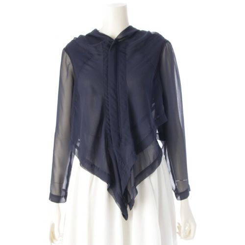 コムデギャルソン AD2009 ジップアップ レイヤード 変形 ブルゾン ブラウス GD-B012 ネイビー XS