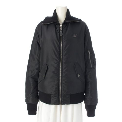 ドルチェアンドガッバーナ クラウン 刺繍 中綿 MA-1 ボンバー ジャケット ブルゾン アウター ブラック 44