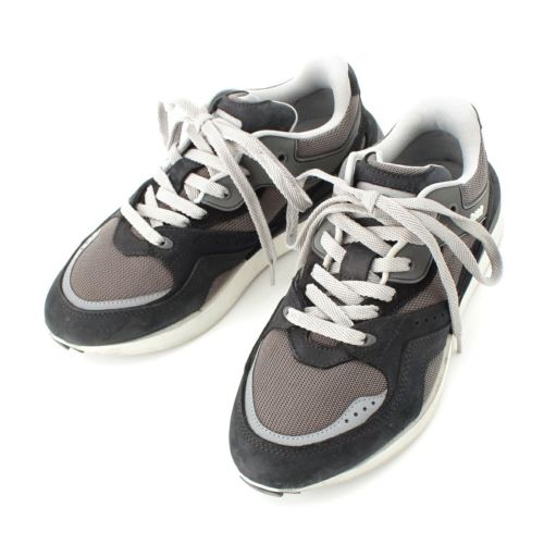 ディオール B29 メッシュ ロゴ レースアップ スニーカー シューズ ブラック グレー 39