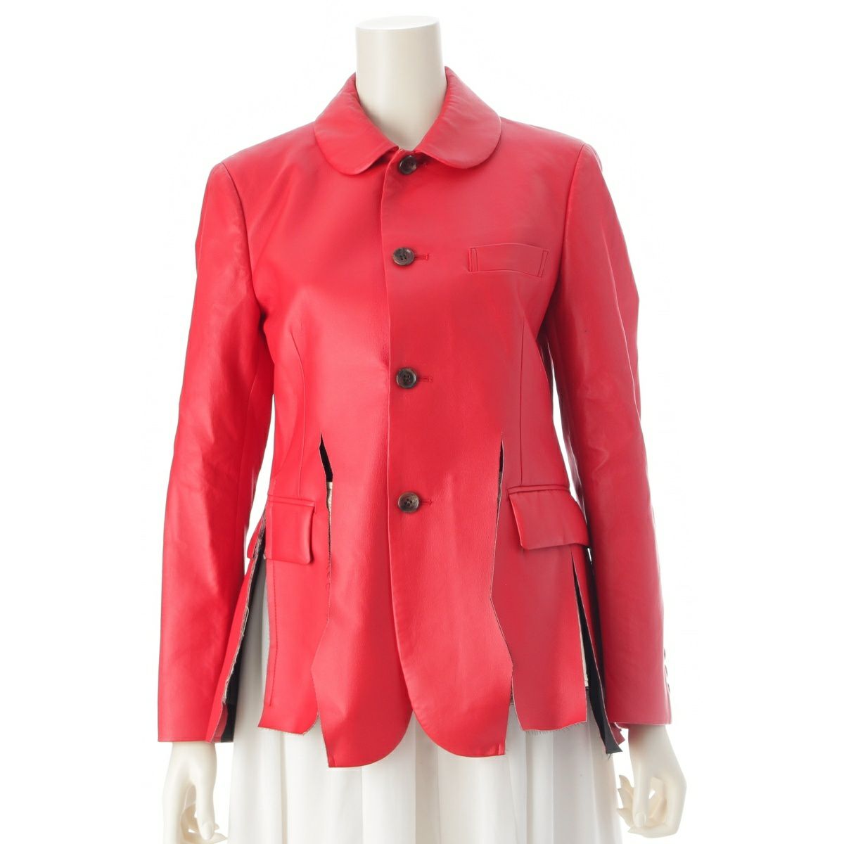 コムデギャルソン AD2014 フェイクレザー 合成皮革 丸襟