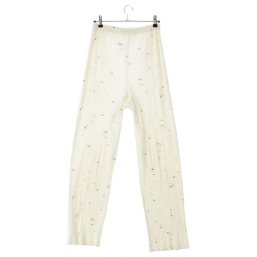 プリーツプリーズ イッセイミヤケ GUEST ARTIST CAI GUO QIANG 蔡国強 ストレート パンツ ボトムス PP97-JF073 ホワイト ブラウン 4