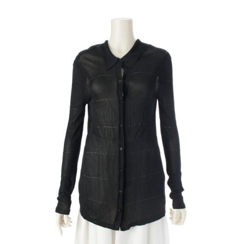 シャネル 97A ココボタン シースルー カーディガン トップス P09048V00367 ブラック 40